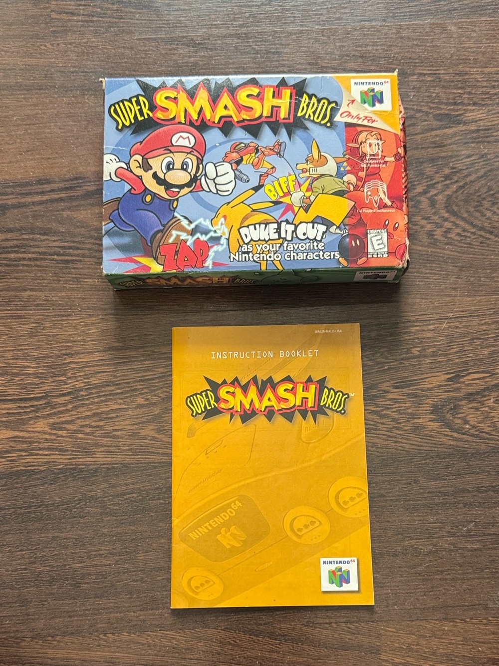 Super Smash Bros. Brothers Box Only With Manual N64 Original Authentic Nintendo